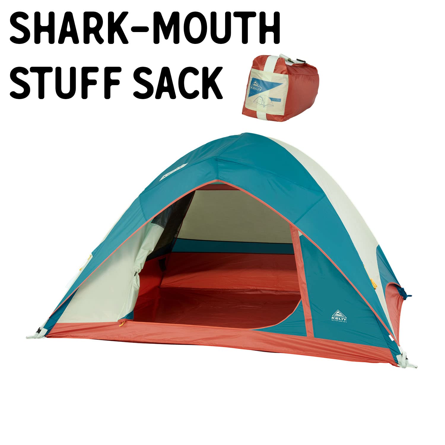 Kelty Discovery Basecamp 4P peak height around 56 inches.