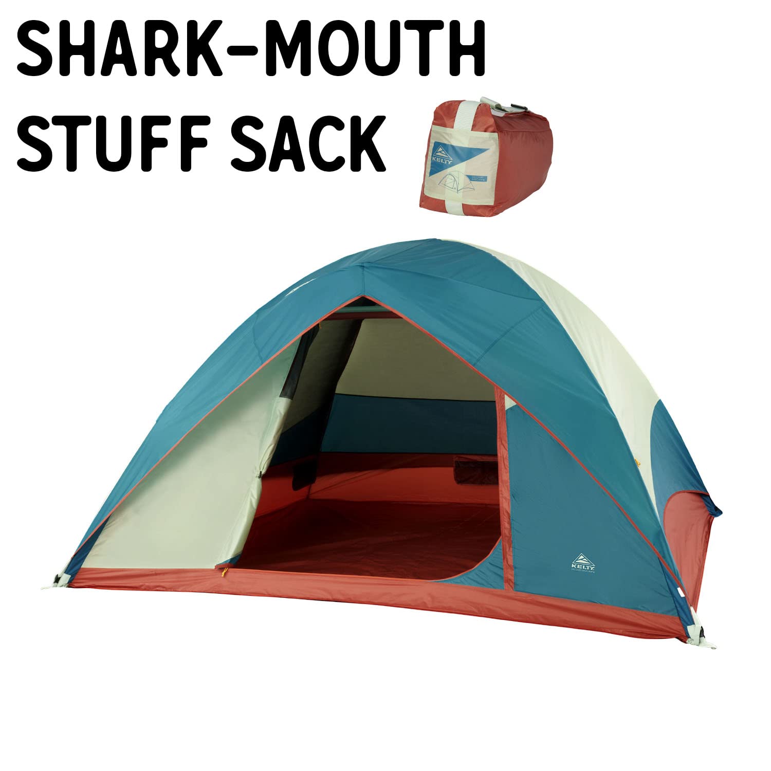 Kelty Discovery Basecamp 6P stuff sack included for organized packing.
