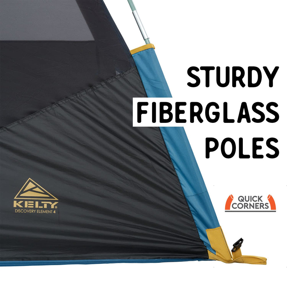 Kelty Discovery Element large vestibule provides generous gear storage space