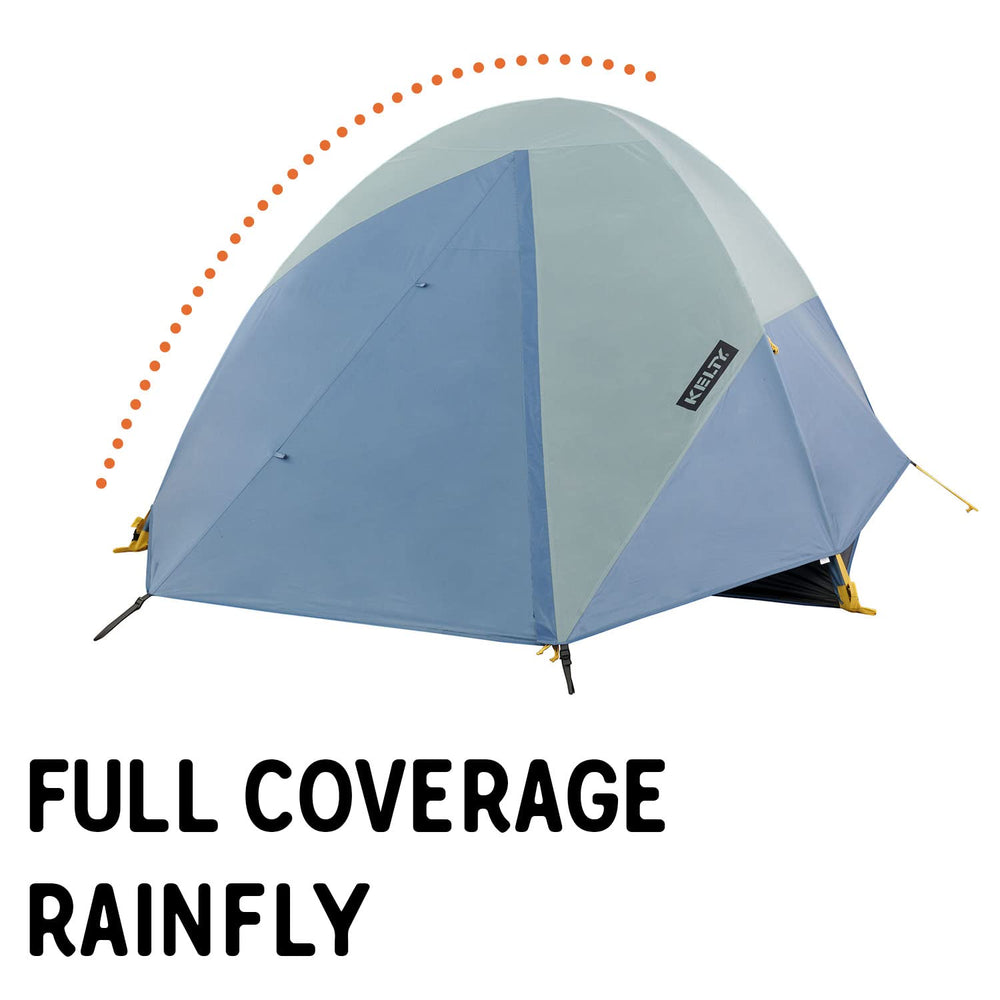 Kelty Discovery Element storm-ready rainfly deployed during wind