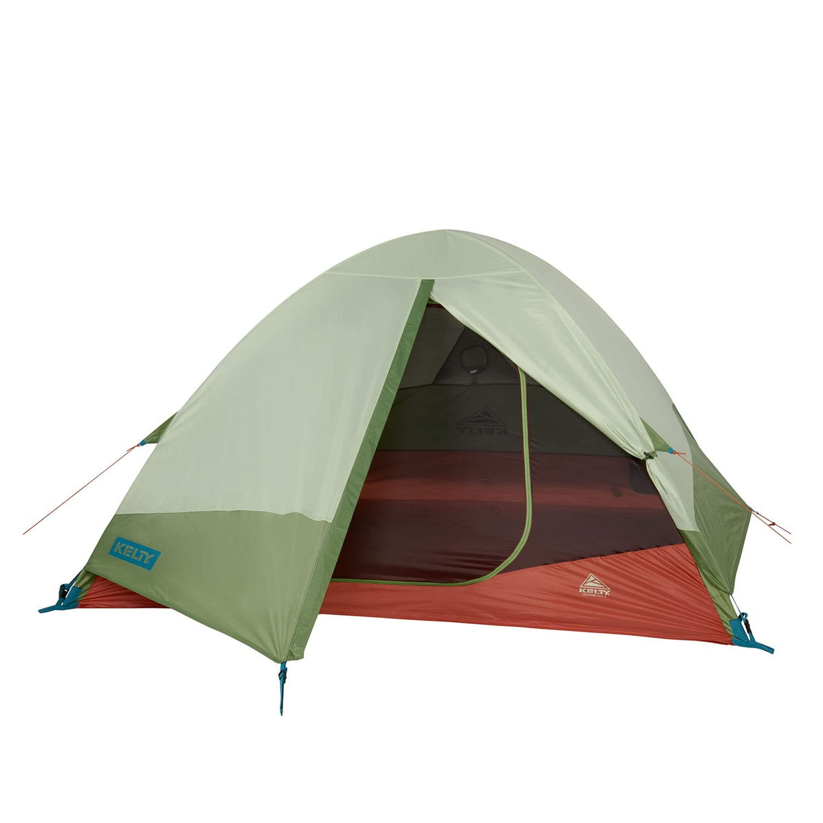 Kelty Discovery Trail tent front-angled view showing compact shelter for easy setup