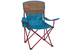 Kelty Essential Chair DEEP Lake front view with insulated drink holder