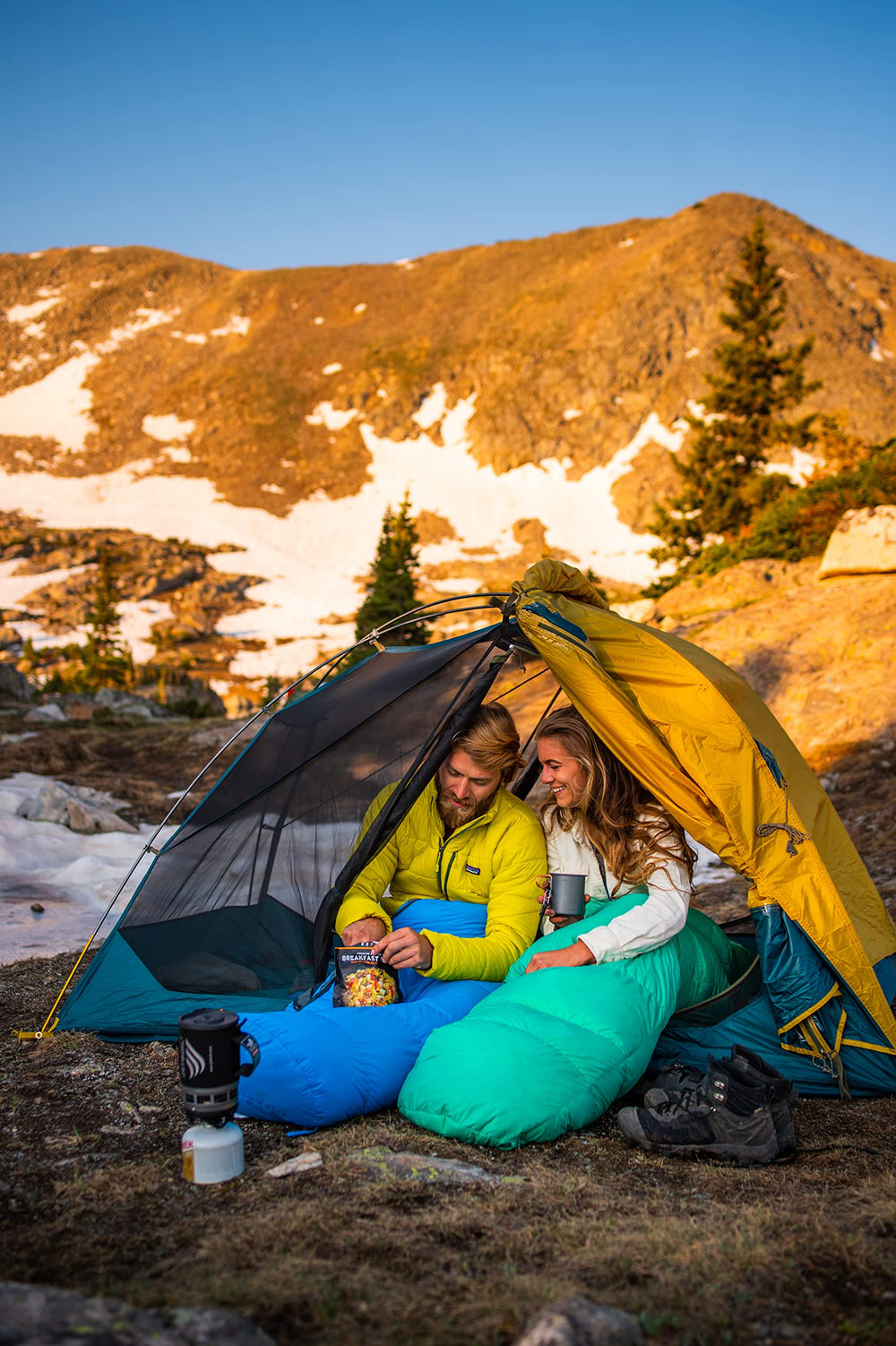 Kelty Far Out lightweight aluminum poles ready for fast setup