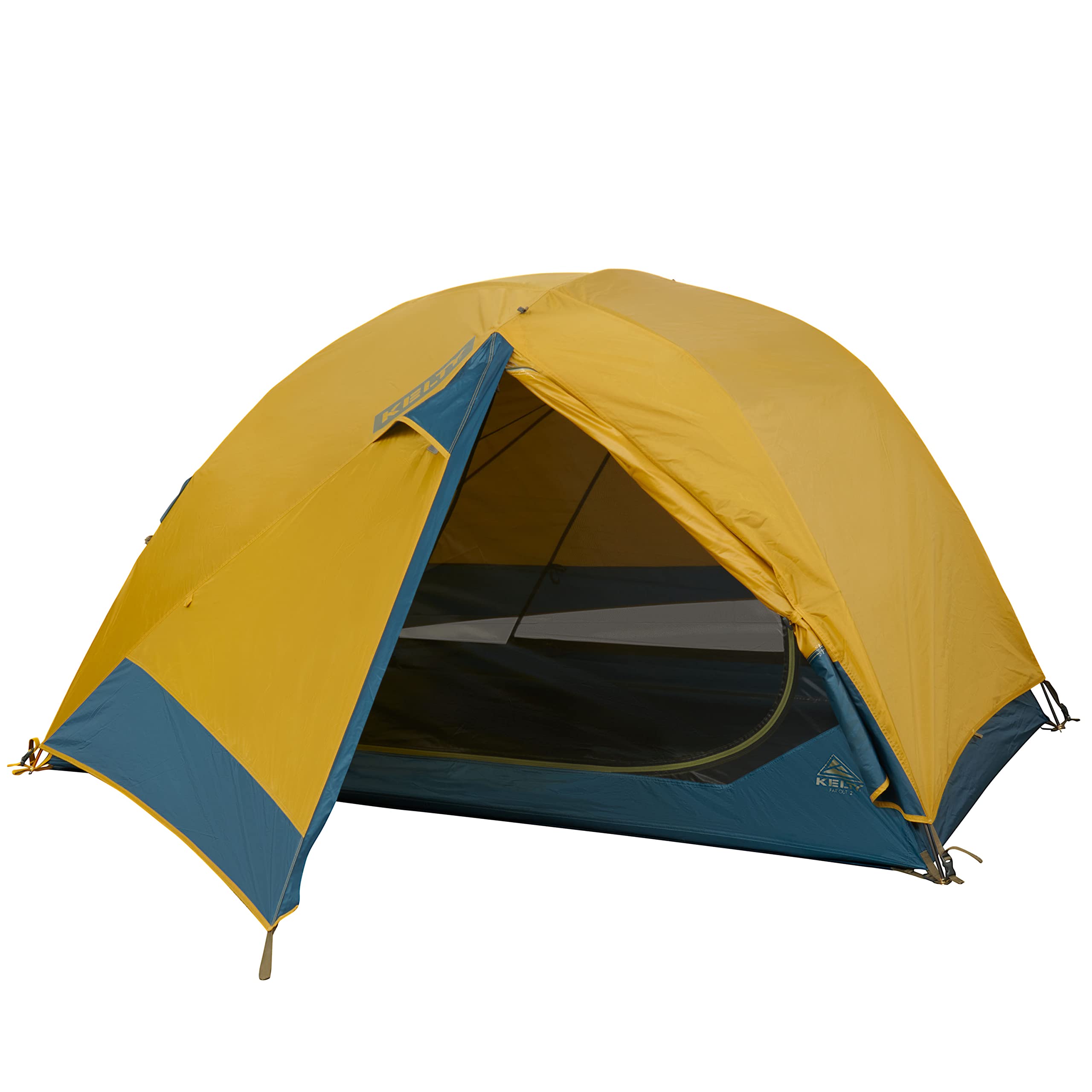 Kelty Far Out rainfly inside view shows flexible adjustment options