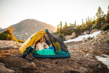 Kelty Far Out 2P model with two doors and two vestibules for gear organization