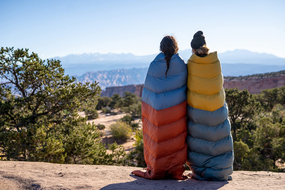 Kelty Galactic Down 30 degree uses PFC-free fabrics for sustainable camping gear.
