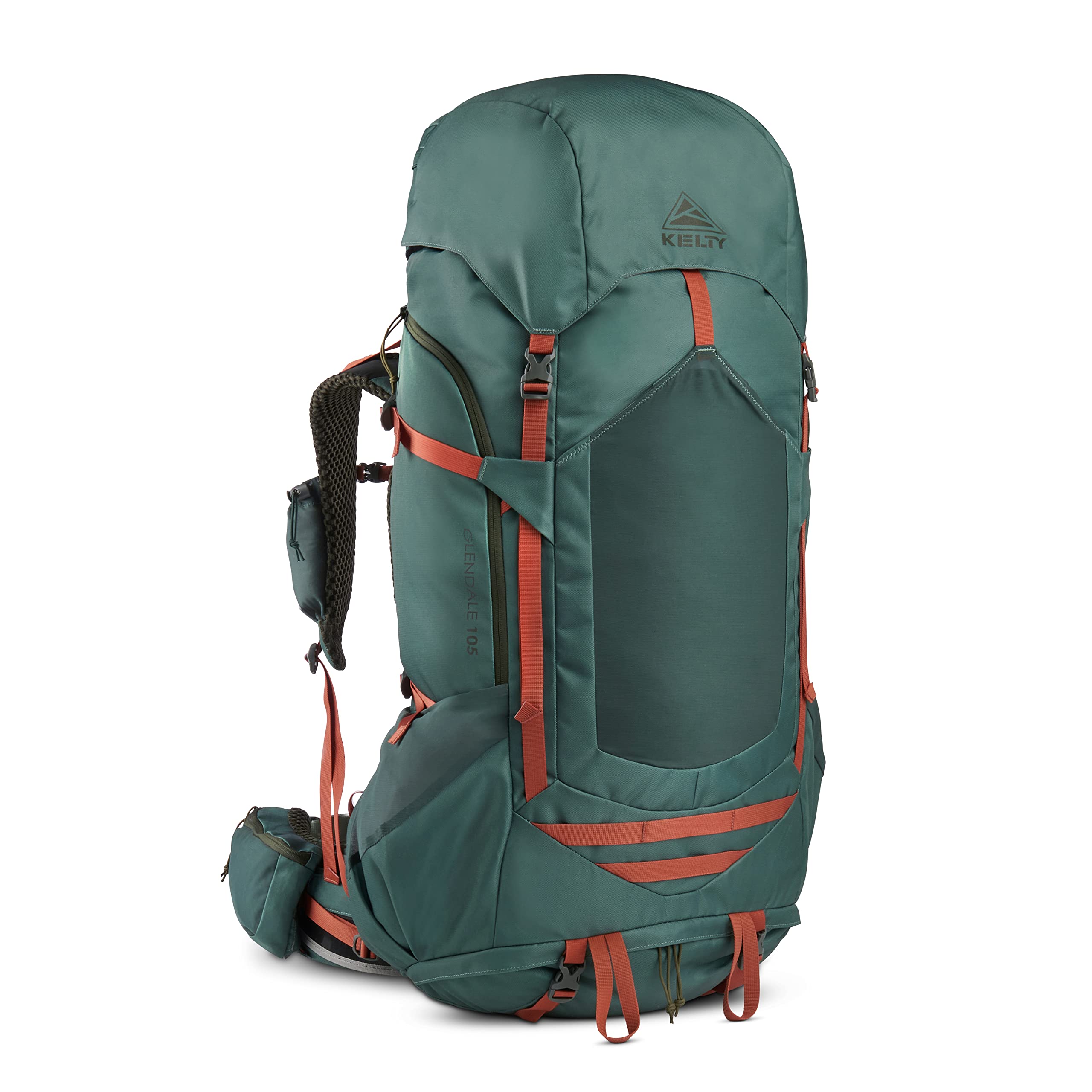 Kelty Glendale 105L pack in duck green with durable build for long treks