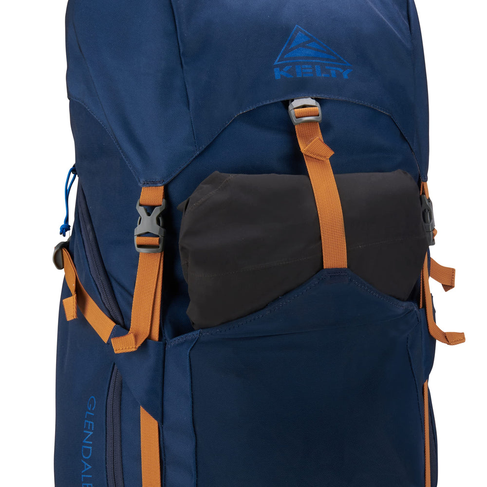 Kelty Glendale 85L Pageant Blue dual water bottle pockets