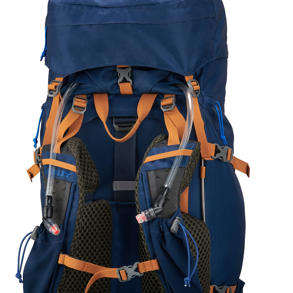 Kelty Glendale 85L Pageant Blue floating top lid expansion