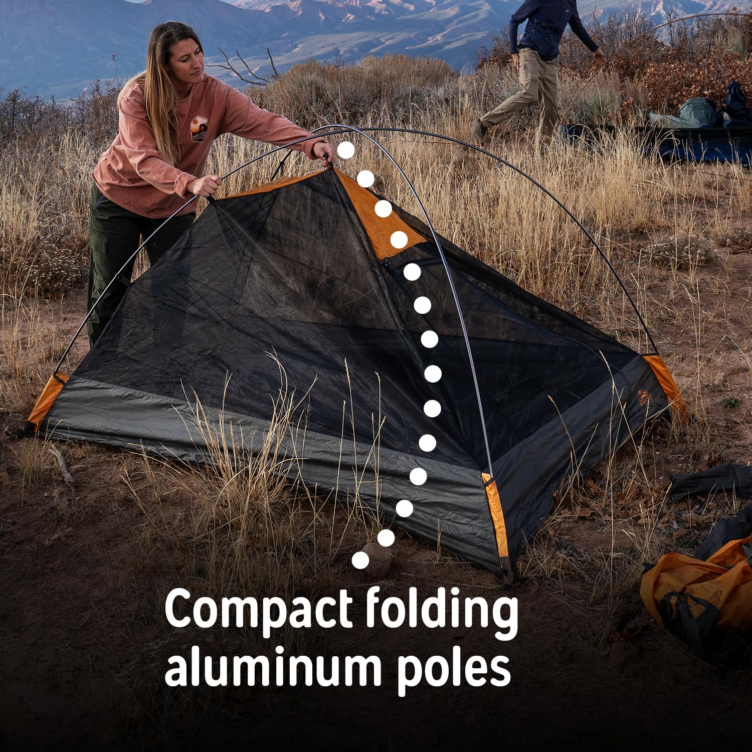 Kelty Grand Mesa 2P rugged floor and rainfly materials handle damp conditions