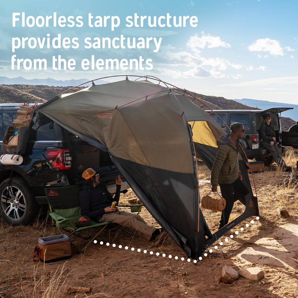 Kelty Highroads shelter aluminum frame provides sturdy support for quick sheltering.