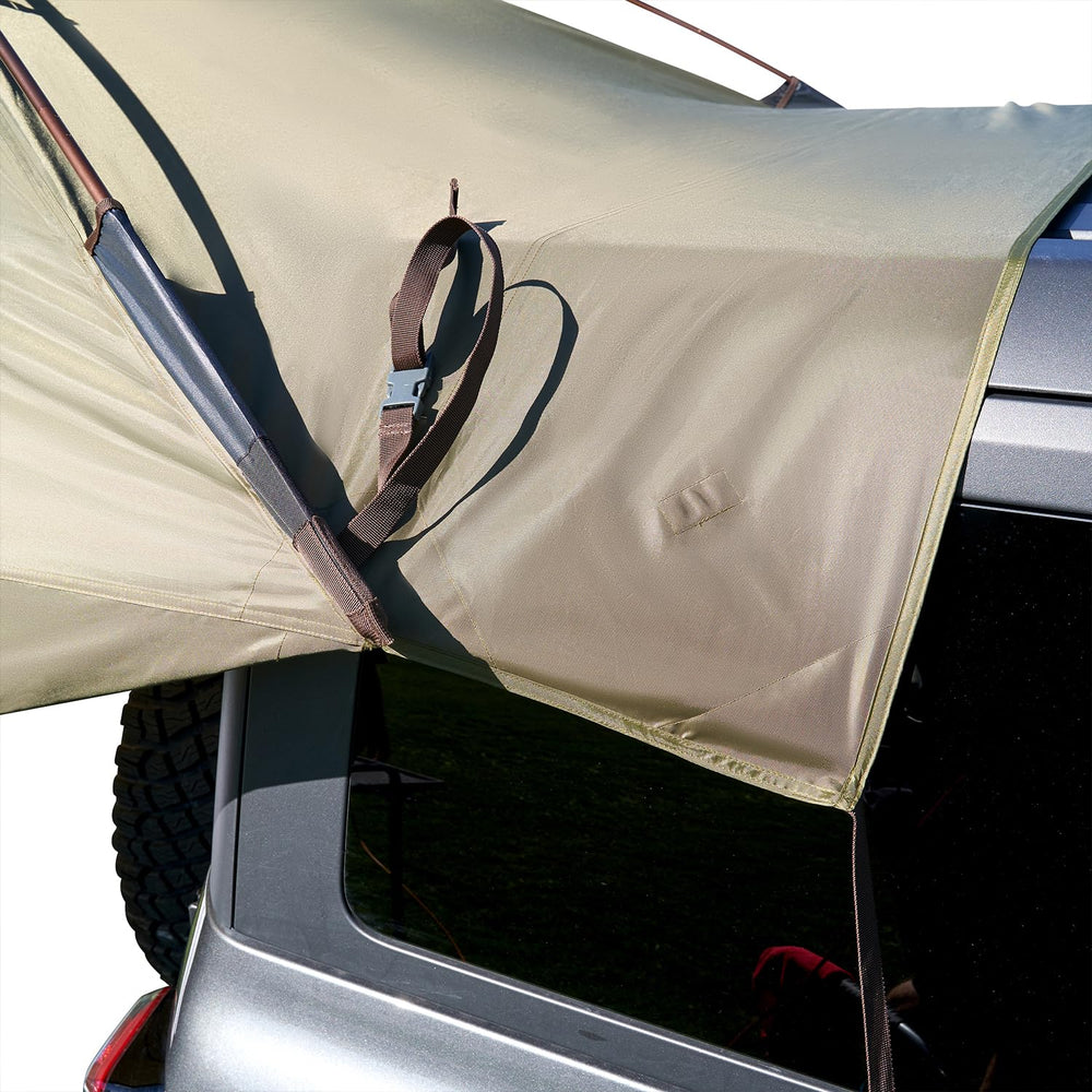 Kelty Highroads shelter compact pack for car camping convenience.