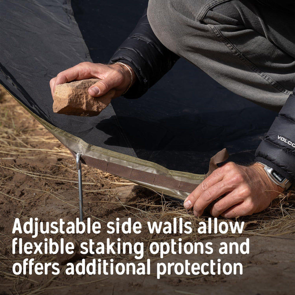 Kelty Highroads shelter rainproof canopy keeps gear dry during storms.