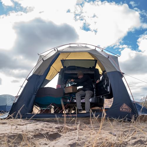 Kelty Highroads shelter vehicle compatibility with roof rack straps.
