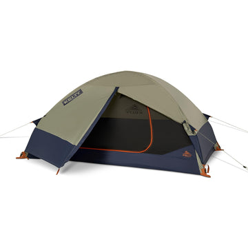 Kelty Late Start 2P setup with Quick Corner sleeves speeding assembly.