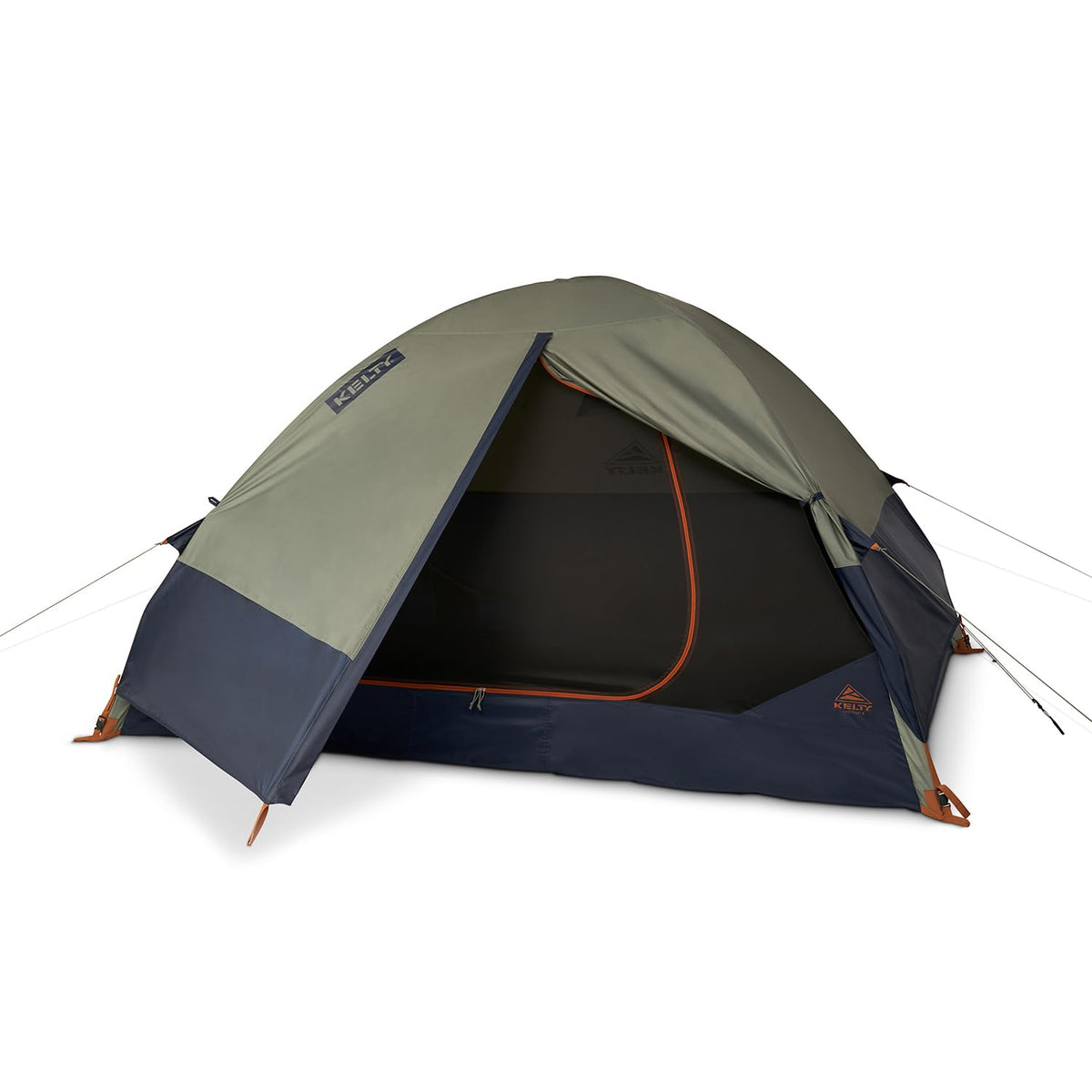 Kelty Late Start 4P tent front view shows spacious living area for four campers