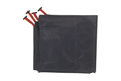 Kelty Late Start Footprint unrolled for setup, protecting tent floor on rough ground.