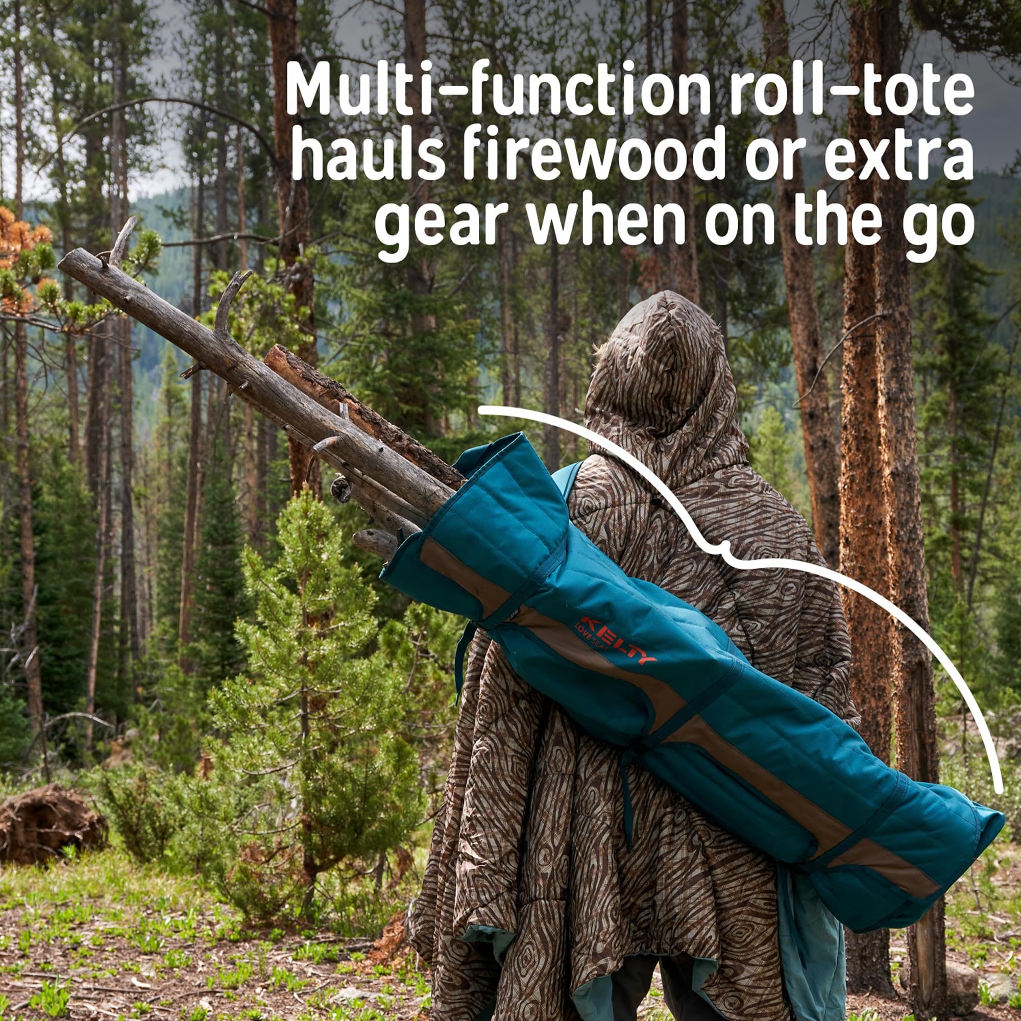 Kelty Loveseat 19-inch seat height suits easy lounging on many setups.