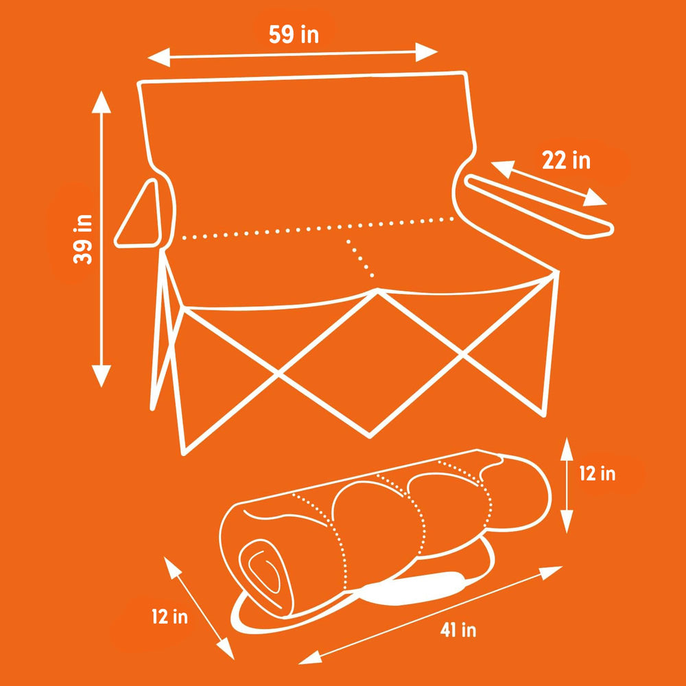 Kelty Loveseat supports up to 400 pounds for shared outdoor seating.