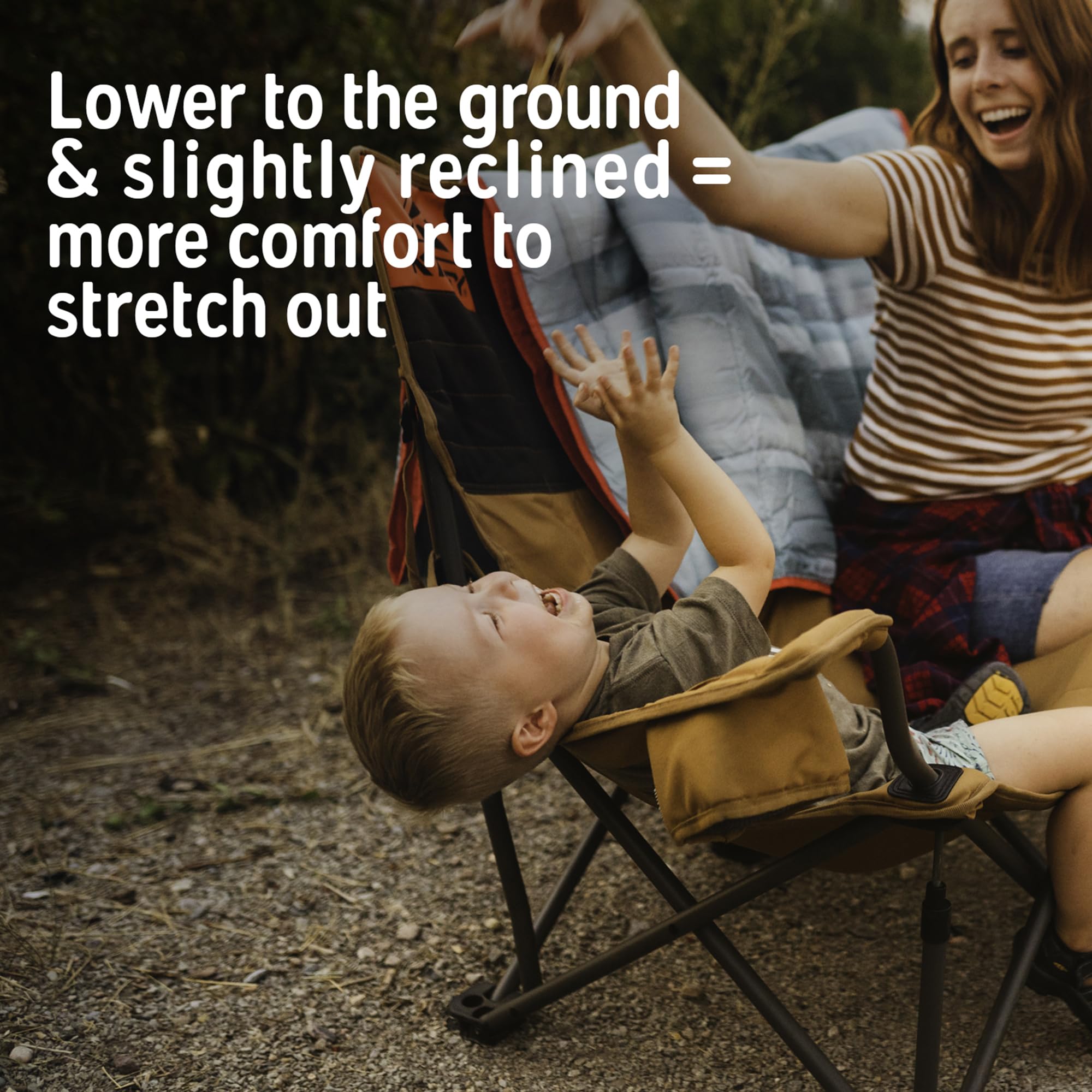 Kelty Low Loveseat backrest close-up emphasizes cushioned support and durable fabric.