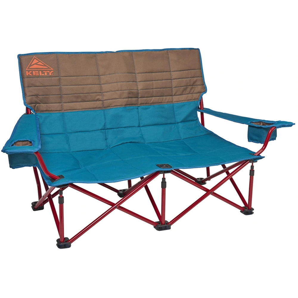 Kelty Low Loveseat front view shows two-person folding chair with sturdy frame