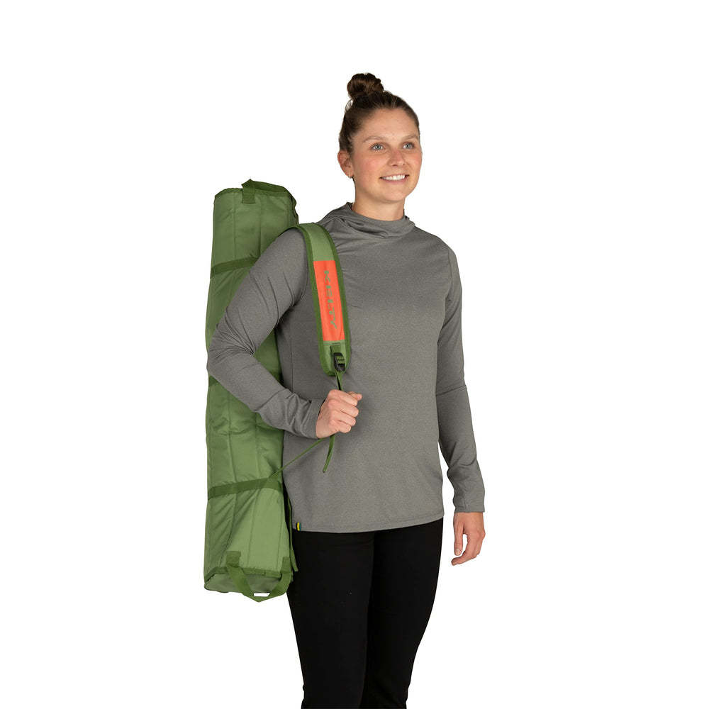 Kelty Lowdown seat height 12.5 inches for comfortable viewing.