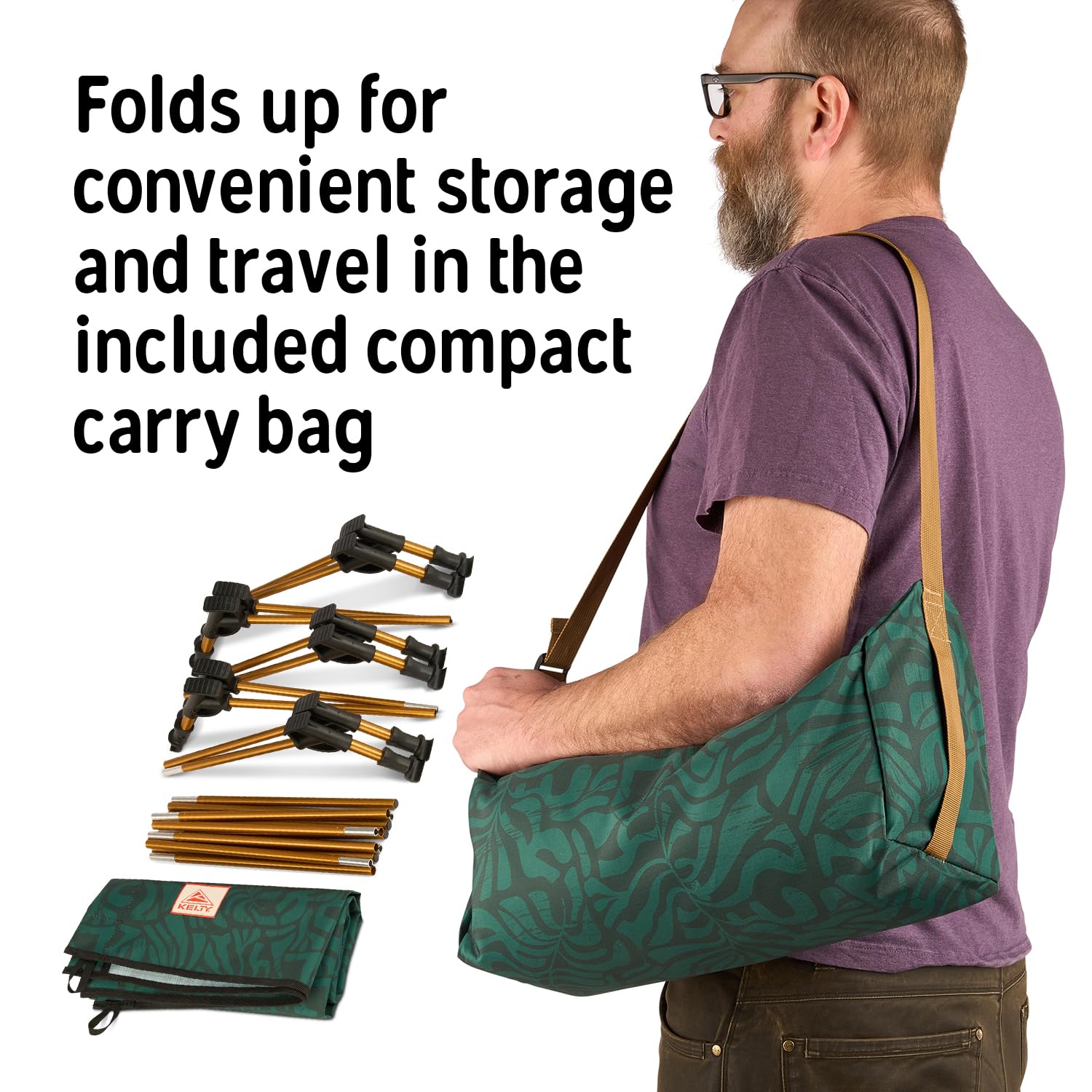 Kelty Lowdown cot supports up to 300 lbs for diverse sleepers