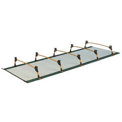 Kelty Lowdown cot aluminum frame provides durable support while camping