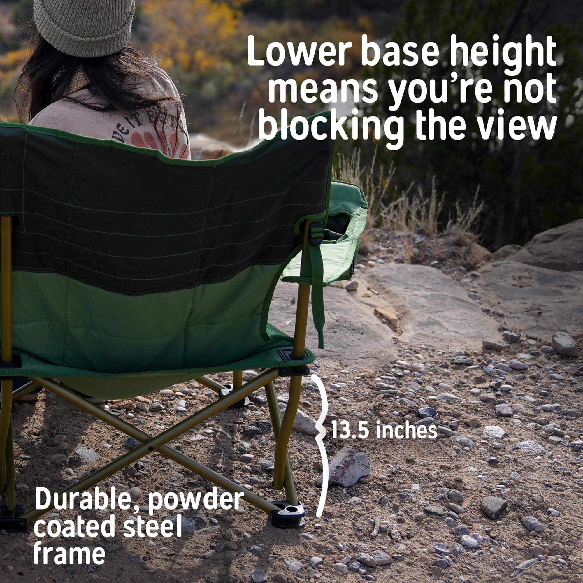 Kelty Lowdown Couch folded Roll Tote shows portable storage for quick transport.