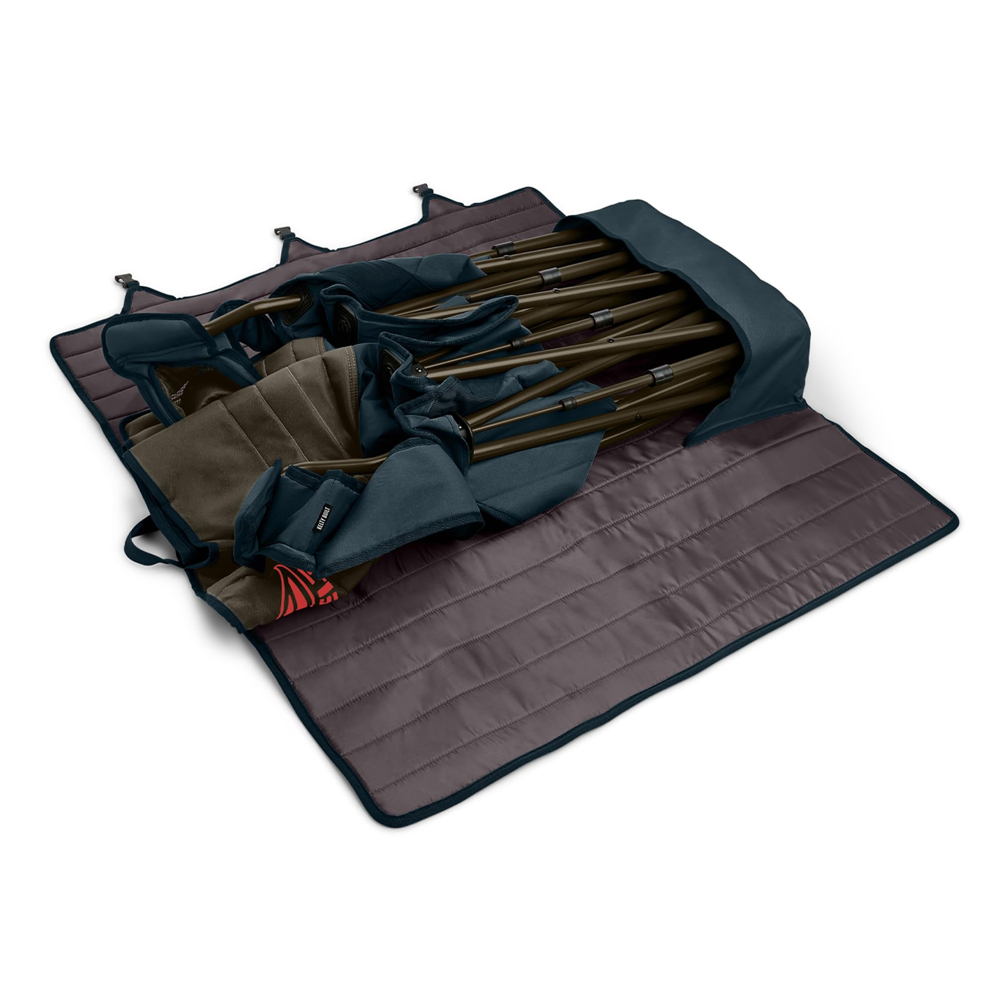 Kelty Lowdown Couch back view emphasizes roomy seating and stability.