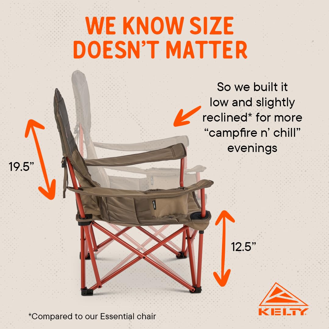Kelty Lowdown chair in roll tote demonstrates convenient transport and quick setup
