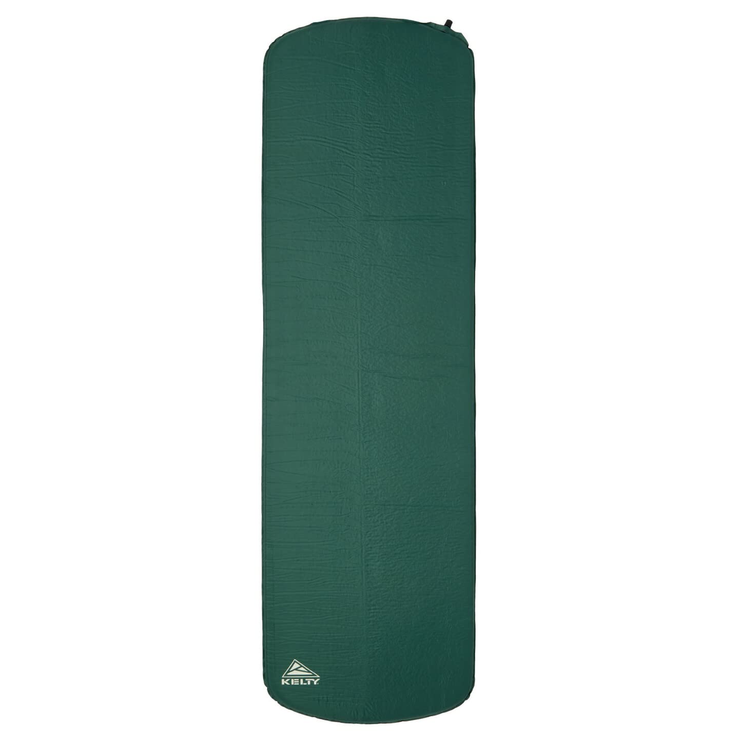 Kelty Mistral self-inflating mummy pad during setup for quick camping comfort.