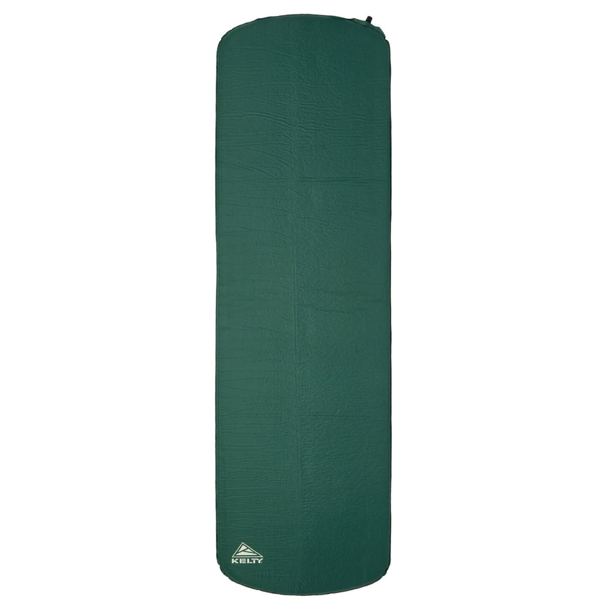 Kelty Mistral self-inflating mummy pad during setup for quick camping comfort.