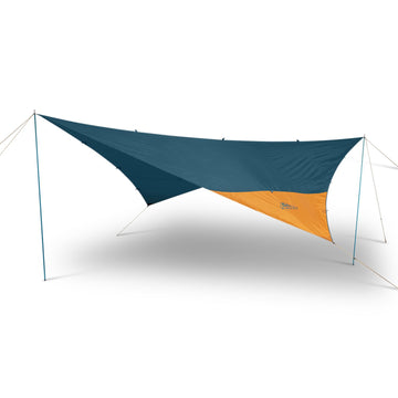 Kelty Noah’s Tarp rolled in its roll-top carry bag for easy transport.