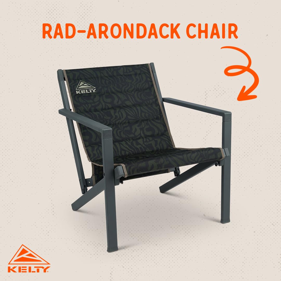 Kelty Rad-Arondack chair folded shows compact 8 lb portability.