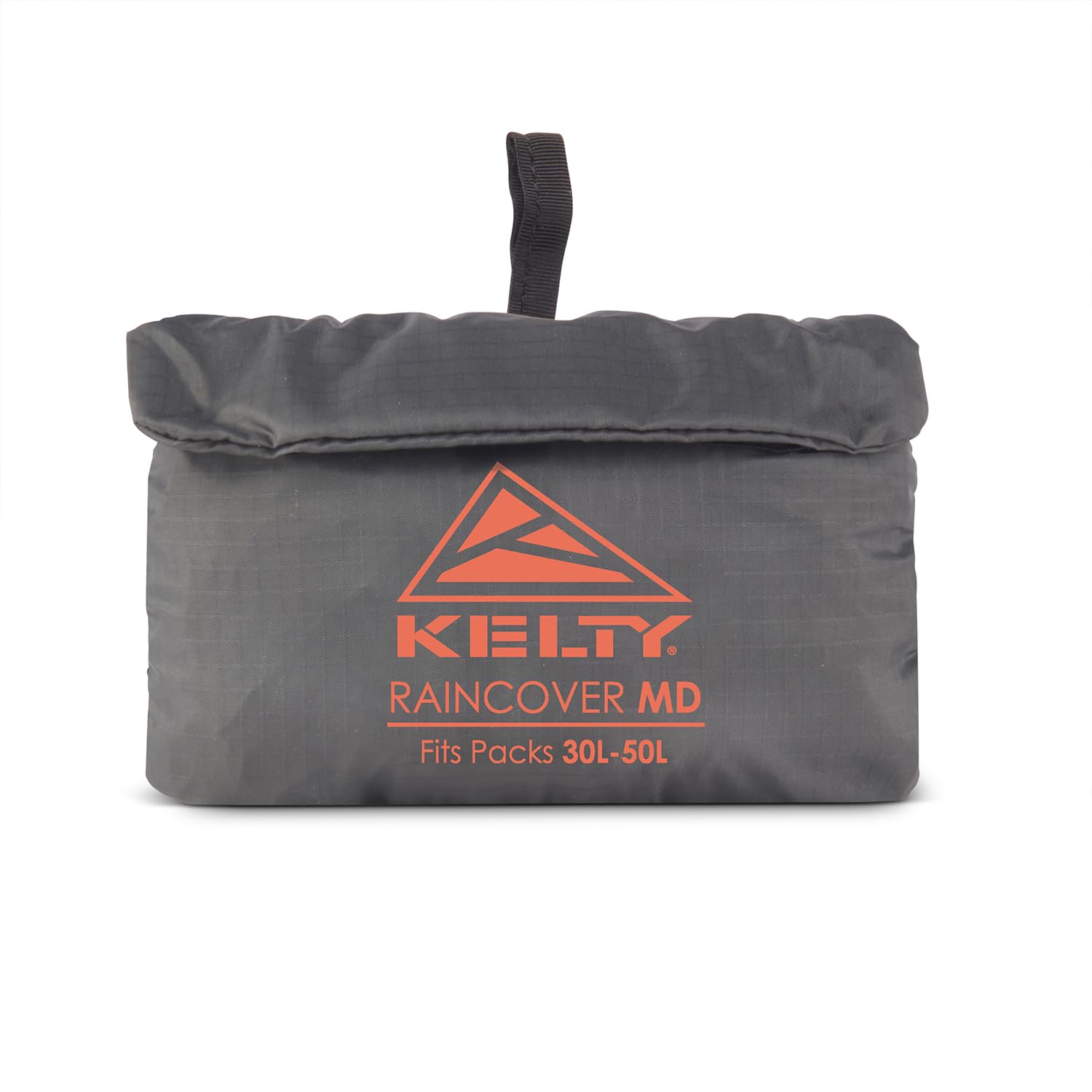 Kelty rain cover shown compactly stowed in its integrated pocket.