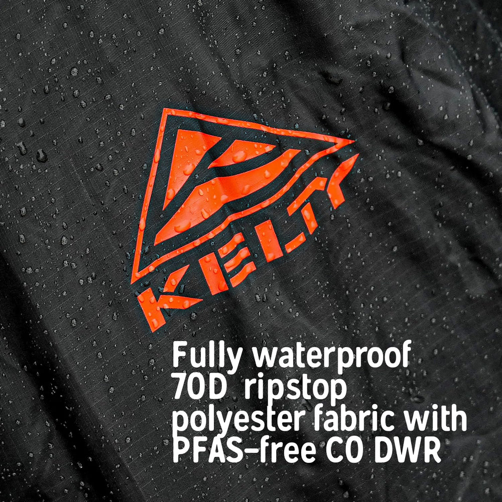 Kelty rain cover reveals integrated stuff pocket for quick access