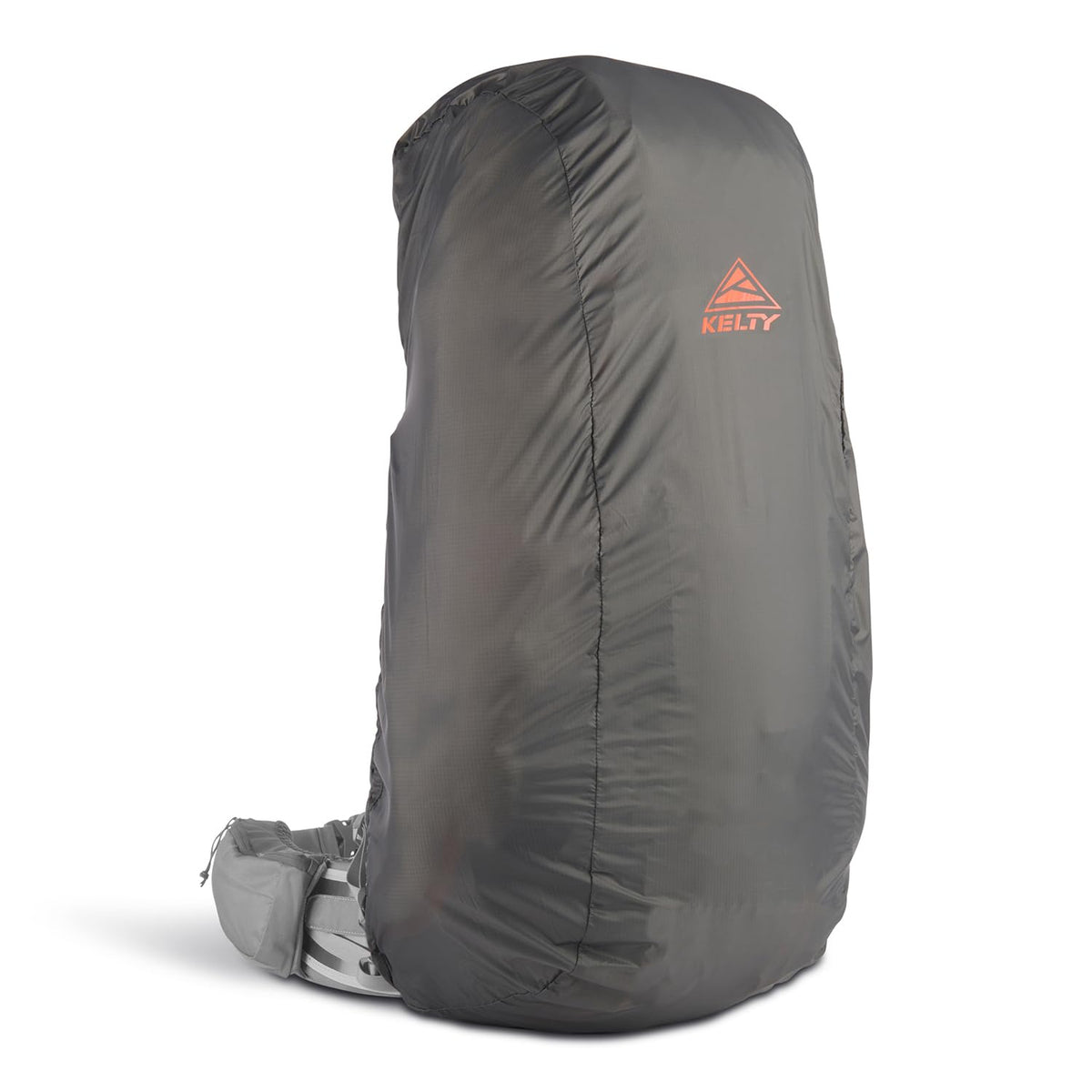 Kelty rain cover showing elastic cinch in action for secure fit.