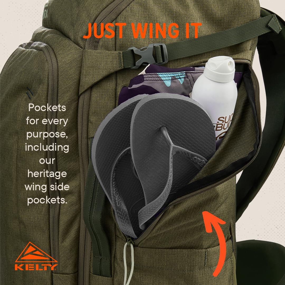 Kelty Redwing Traveler 40L burnt olive everyday carry-on ready