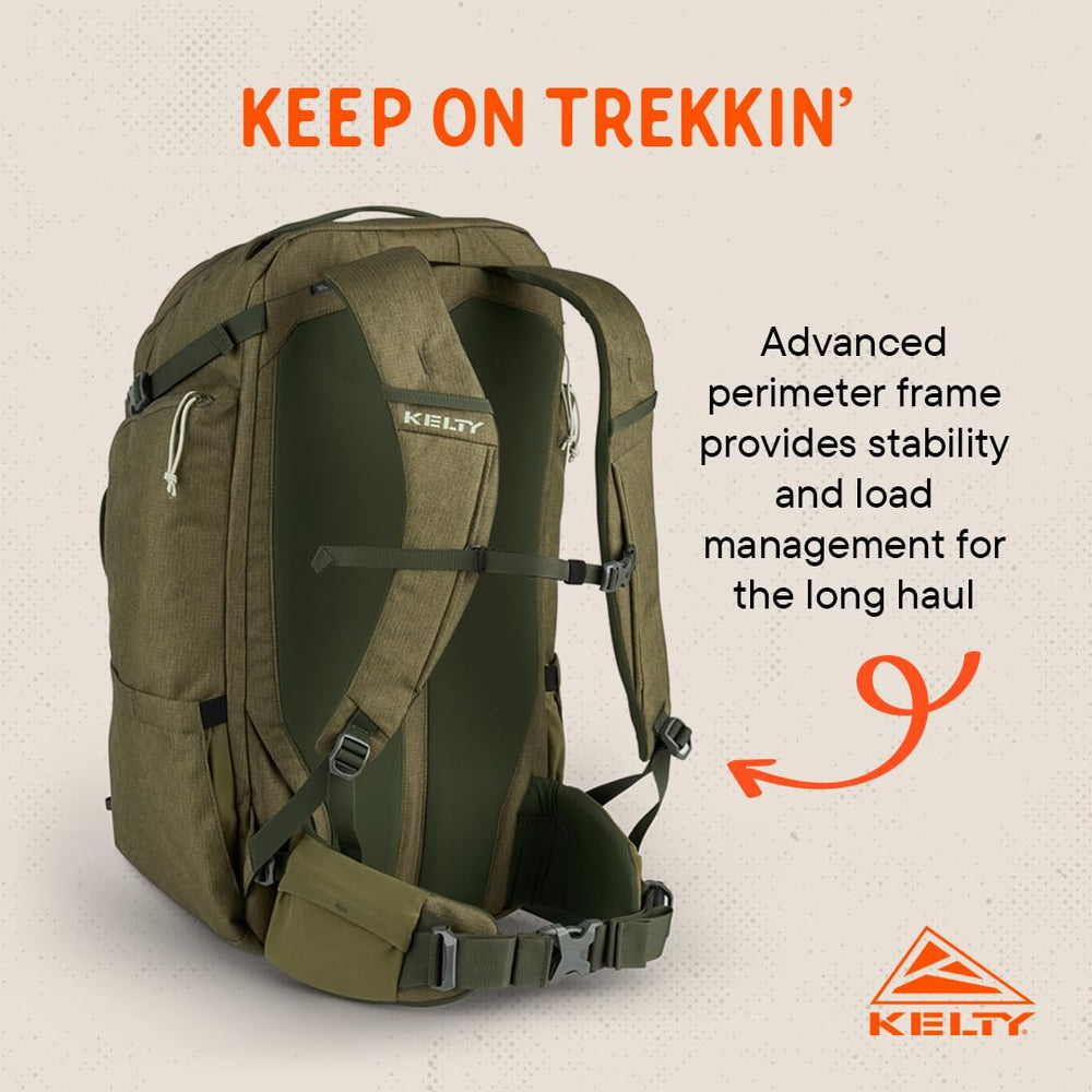 Kelty Redwing Traveler 40L burnt olive travel-ready design