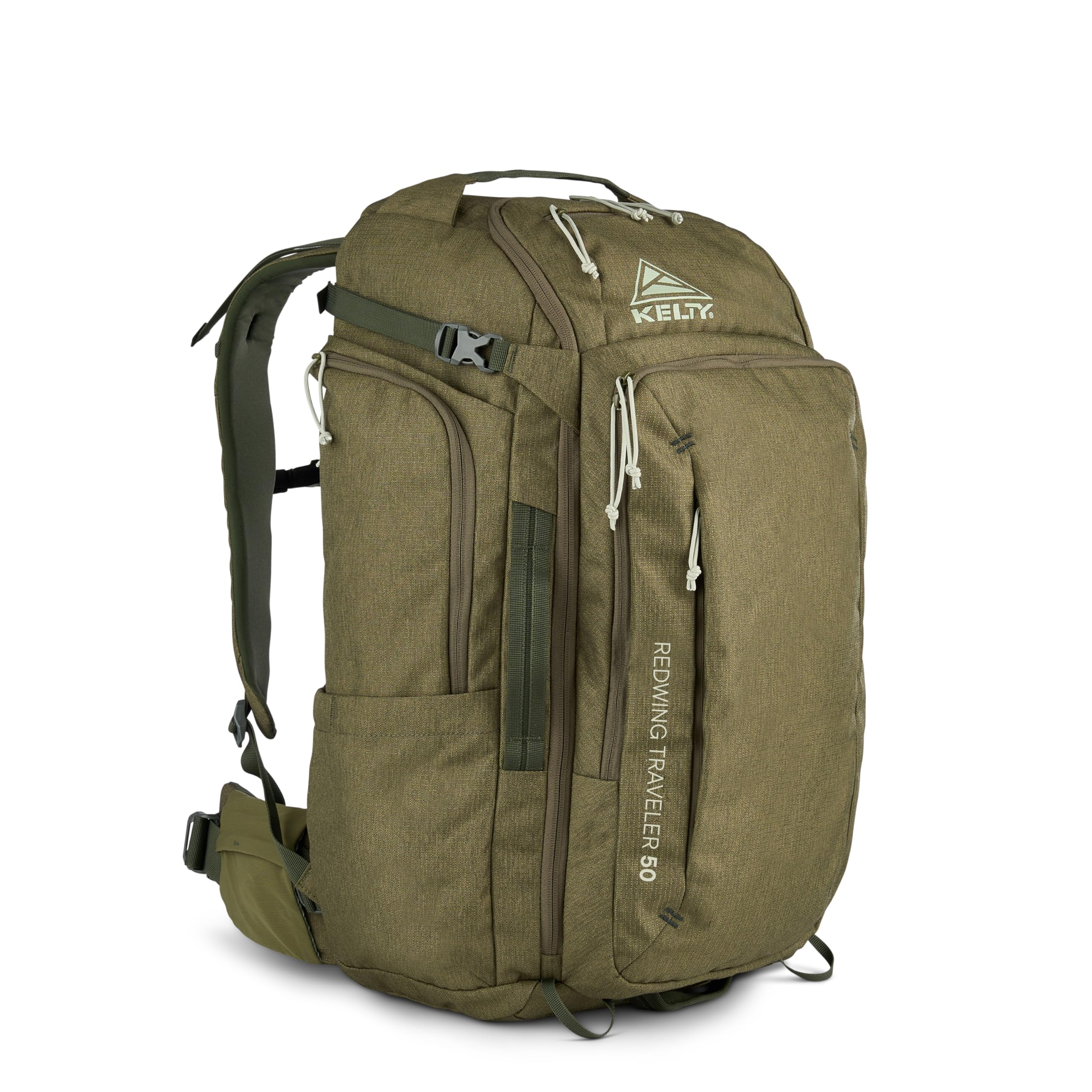 Kelty Redwing Traveler Backpack wide U-zip opening for quick packing.