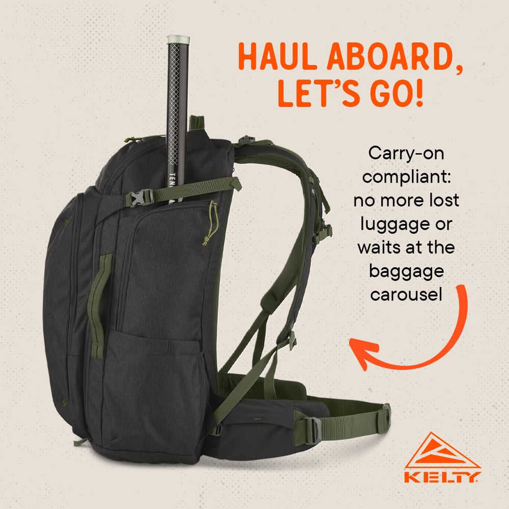 Kelty Redwing Traveler pass-behind wing pockets for fast access to essentials