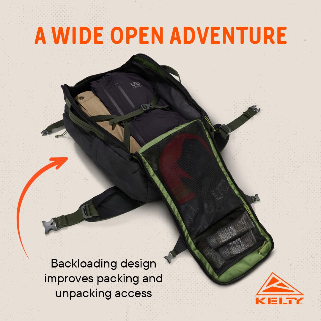 Kelty Redwing Traveler stowable hip belt for streamlined carry when not in use