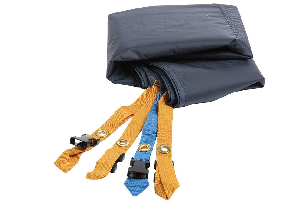 Kelty Tallboy 6 footprint laid flat to protect tent floor and extend life.
