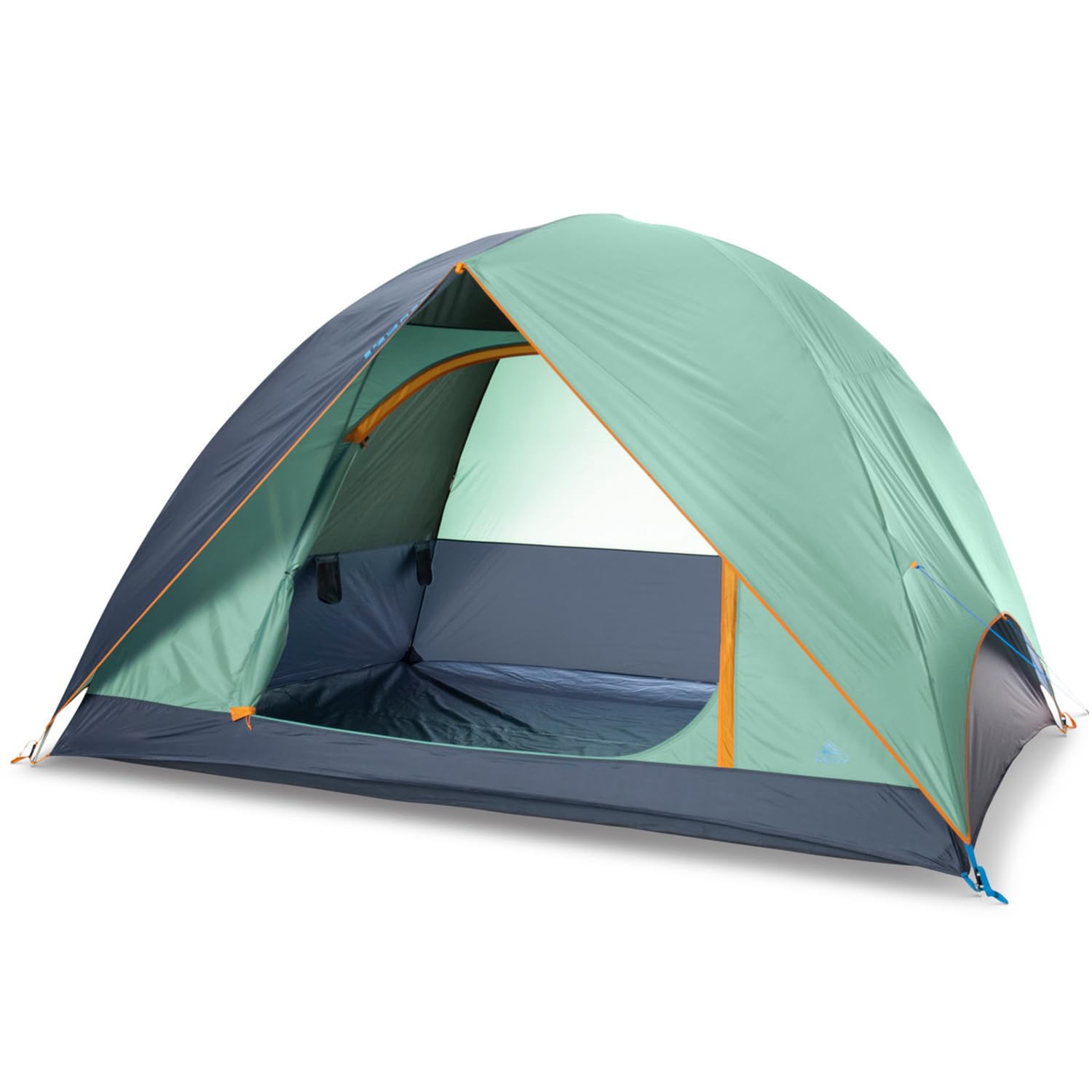 Kelty Tallboy tent setup shows quick freestanding assembly for family camping.