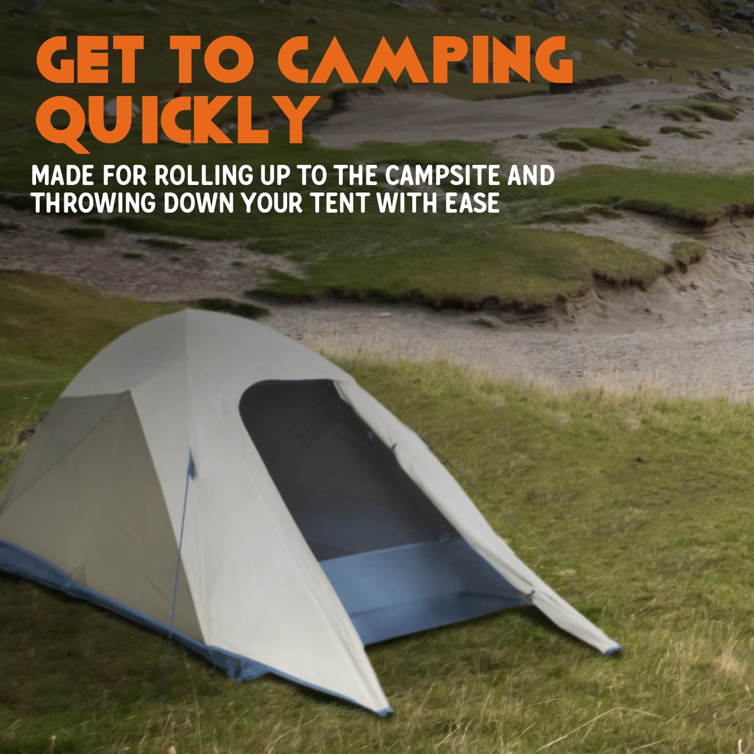Kelty Tanglewood-guylines-wind stability: attached guylines enhance stability in windy conditions.