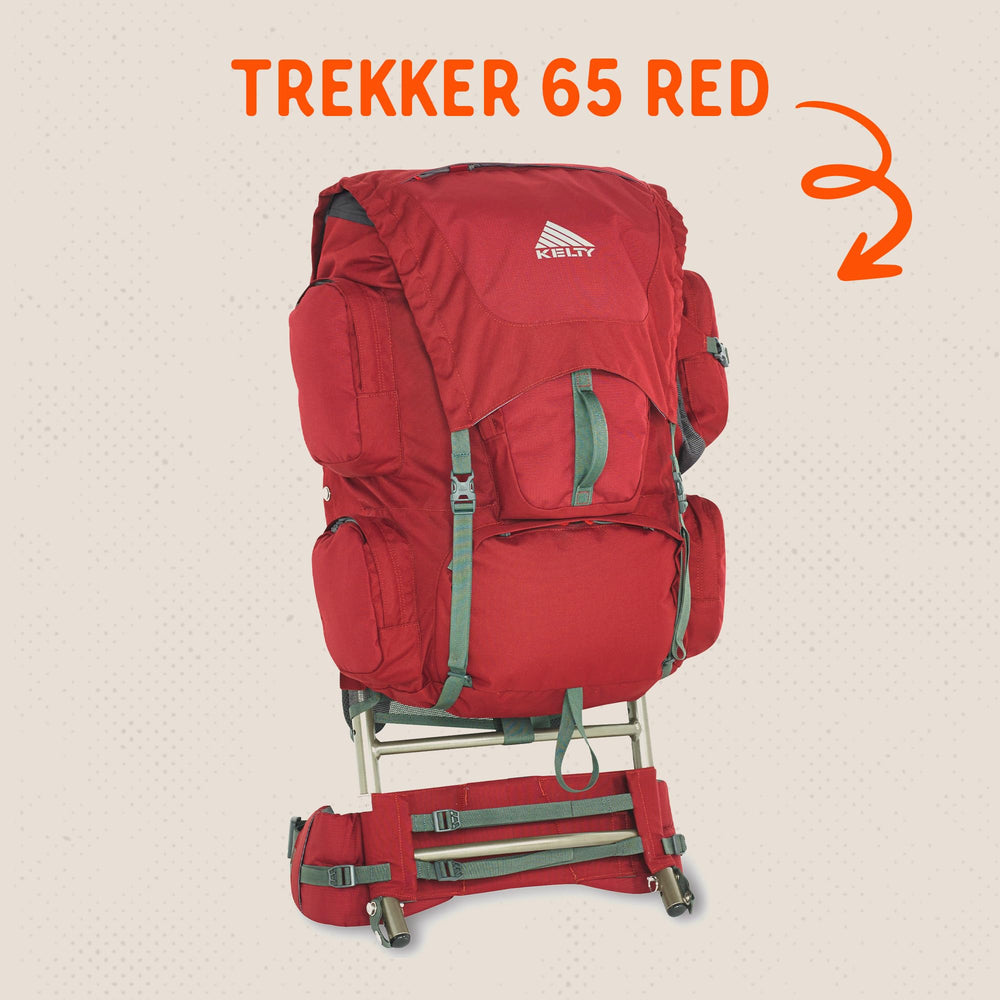 Kelty Trekker 65 top lid converts to sling pack for quick transitions
