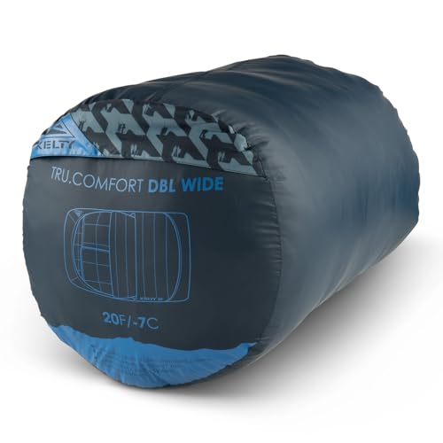 Kelty Tru.Comfort Doublewide durable shell and liner in 75D polyester.