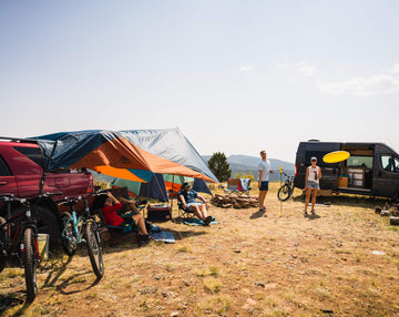 Kelty Waypoint Tarp 65D polyester construction resists wear on long trips.
