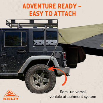Kelty Waypoint Tarp shark mouth carry bag aids easy transport.